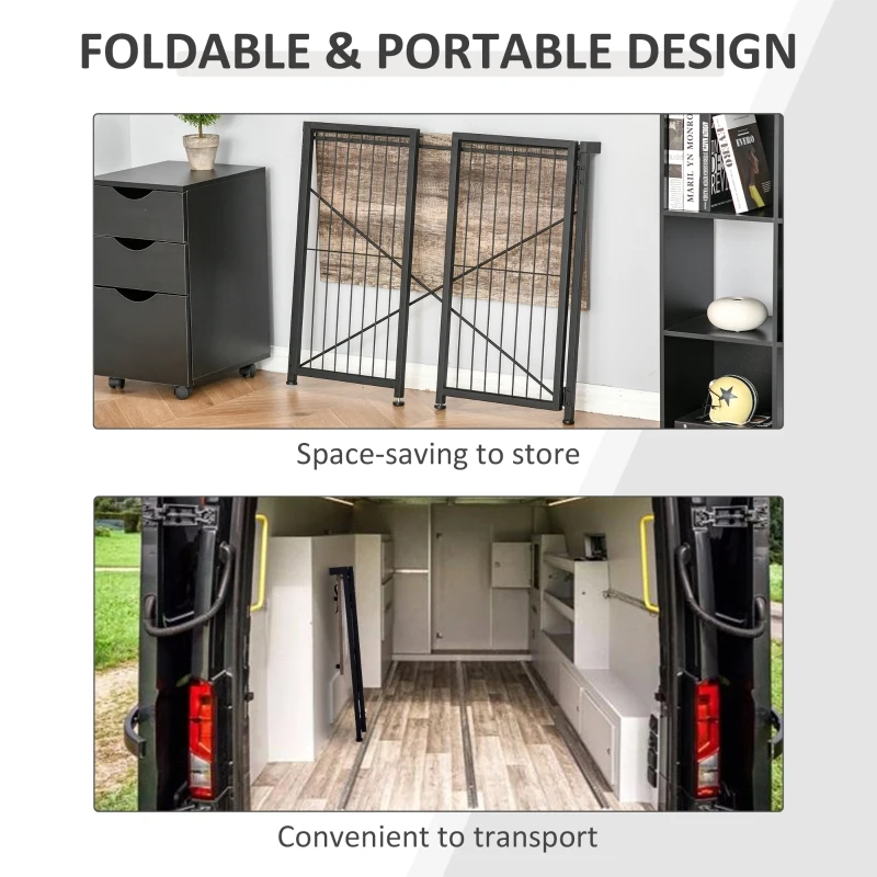 HOMCOM Folding Computer Desk Writing Study Table Industrial Home Office Workstation, 90 x 45 x 74cm, Rustic Brown