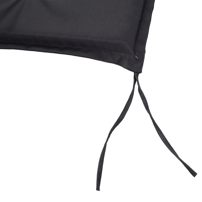 Outsunny 2 PCS Patio Bench Swing Chairs Garden Chairs Double Seat 5cm Thickened Cushion Mat Dark Grey