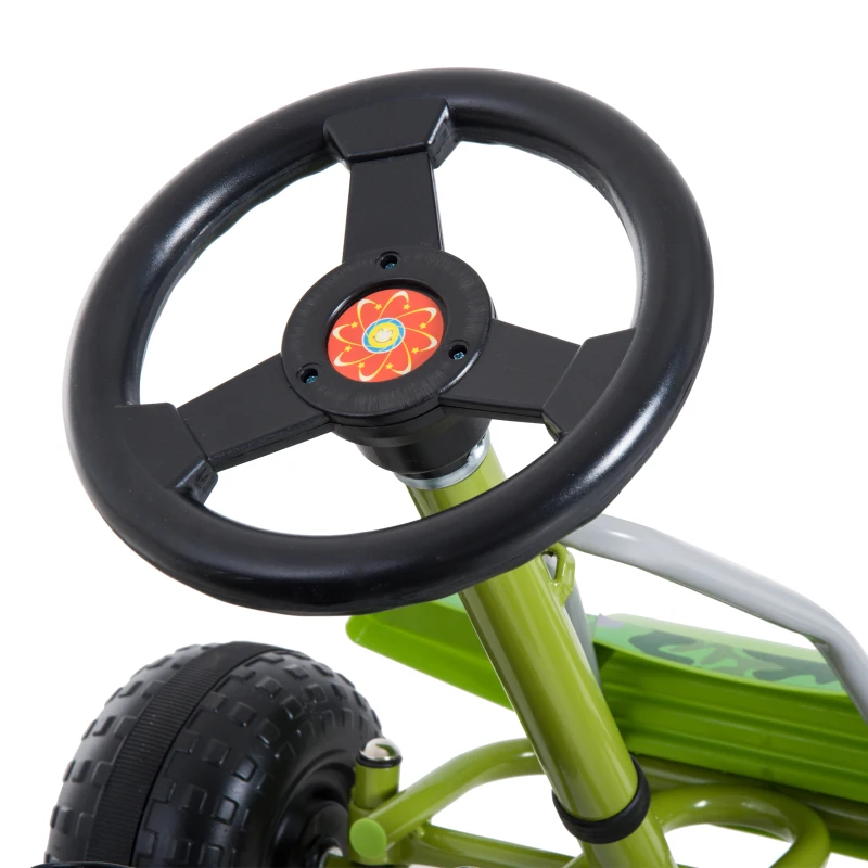 HOMCOM Kids Children Pedal Go Kart Ride on Car Adjustable Seat Braking System - Green