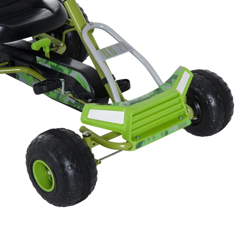 HOMCOM Kids Children Pedal Go Kart Ride on Car Adjustable Seat Braking System - Green