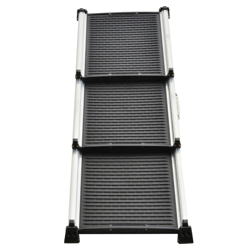 PawHut Telescoping Dog Car Ramp Lightweight Aluminium Alloy Frame Portable with Carry Handle, 71cm - 159cm
