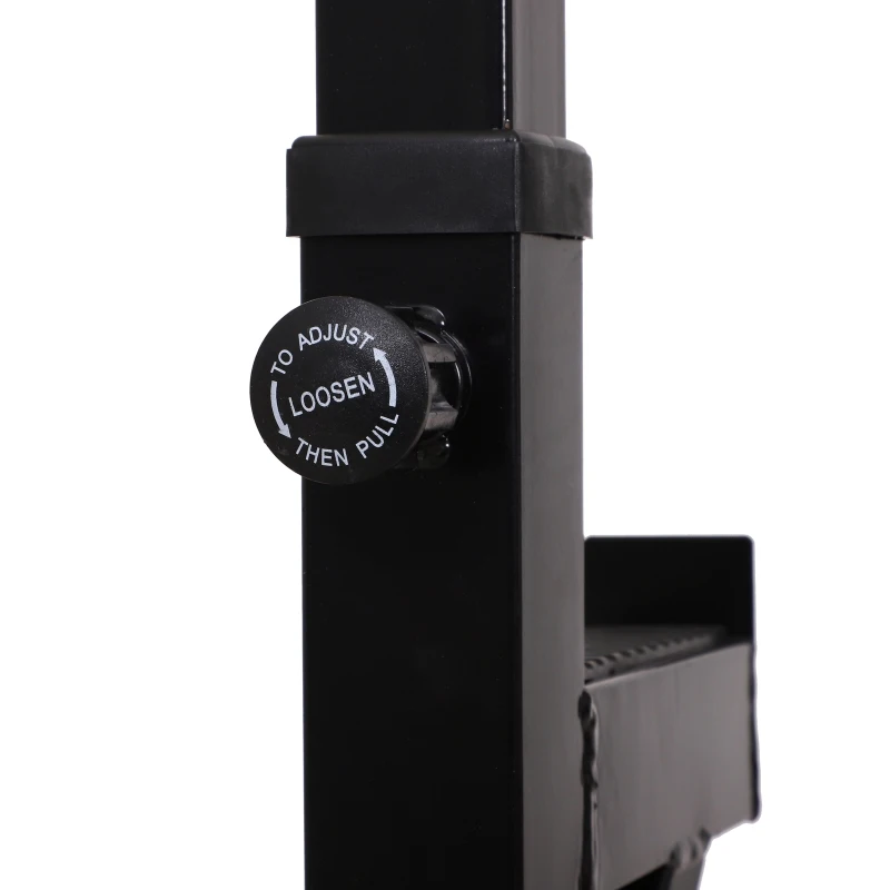 HOMCOM Soporte Ajustable para Barras de Pesas Estante Multifuncional para Ejercicios - en Interior Carga 150 kg Altura Regulable Entre 103 y 163cm