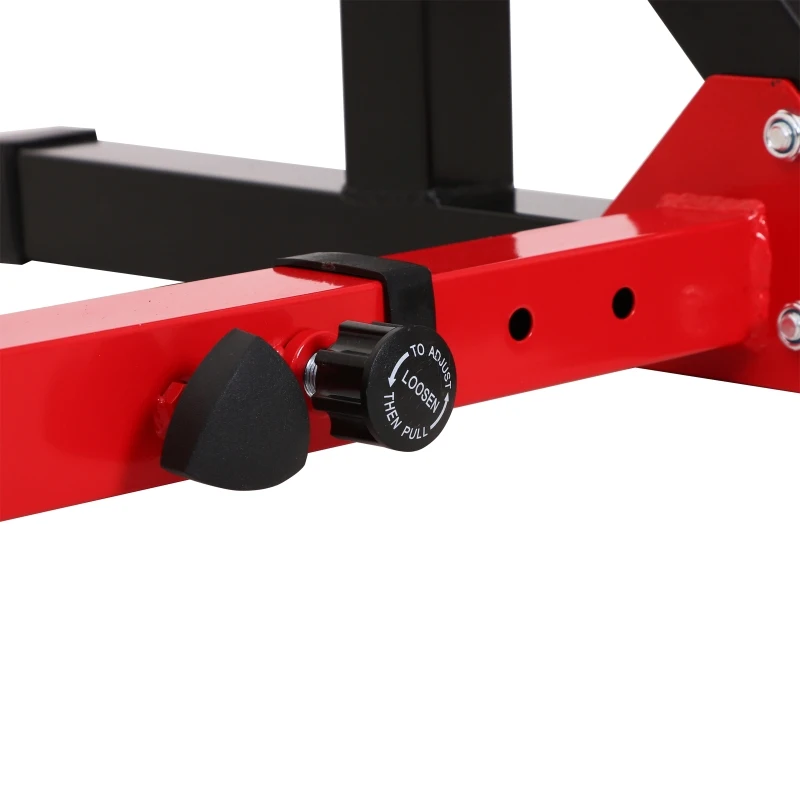 HOMCOM Soporte Ajustable para Barras de Pesas Estante Multifuncional para Ejercicios - en Interior Carga 150 kg Altura Regulable Entre 103 y 163cm