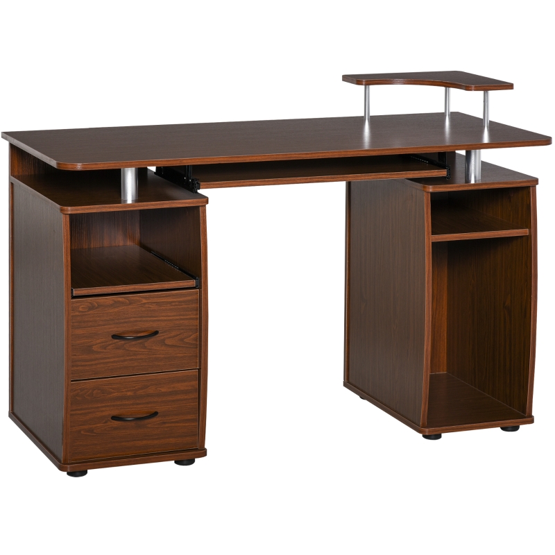 Homcom Bureau Informatique Multimédia en Bois 120 L x 55 l x 85 H cm