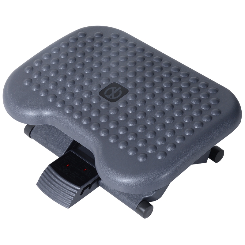 Homcom Repose-pieds de Bureau Réglable Gris 76 x 45 x 63 cm