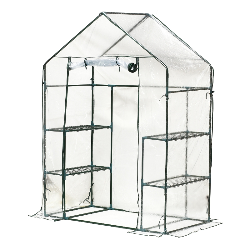 Outsunny Serre de Jardin en Métal Transparent 143 x 73 x 195 cm