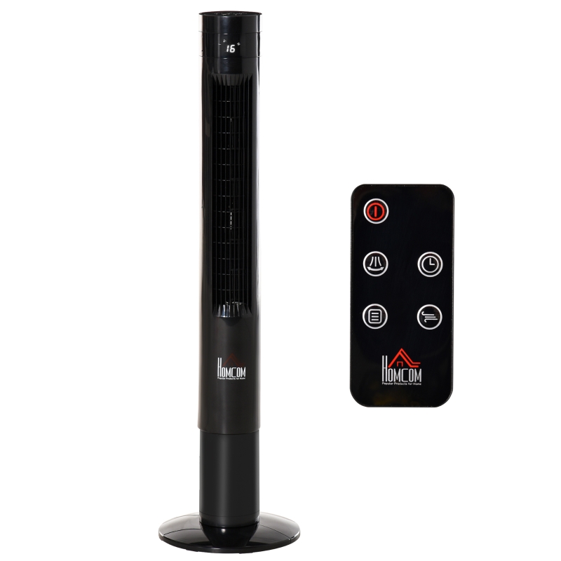 Ventilateur colonne tour oscillant 50 W avec télécommande