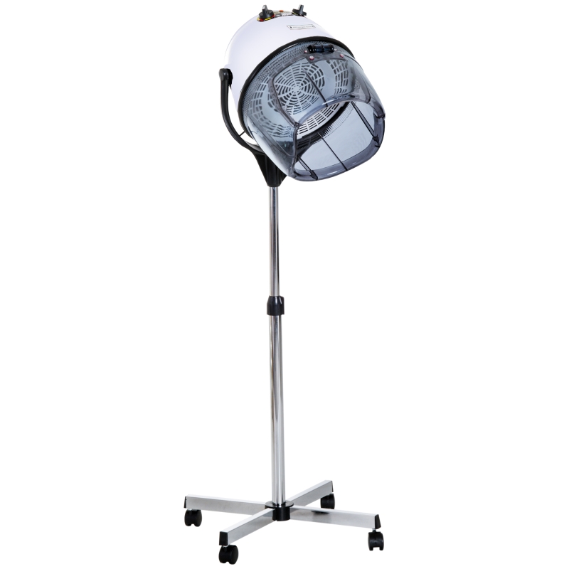 Homcom Sèche-Cheveux Professionnel 1100 W Blanc 65 x 65 x 165 cm