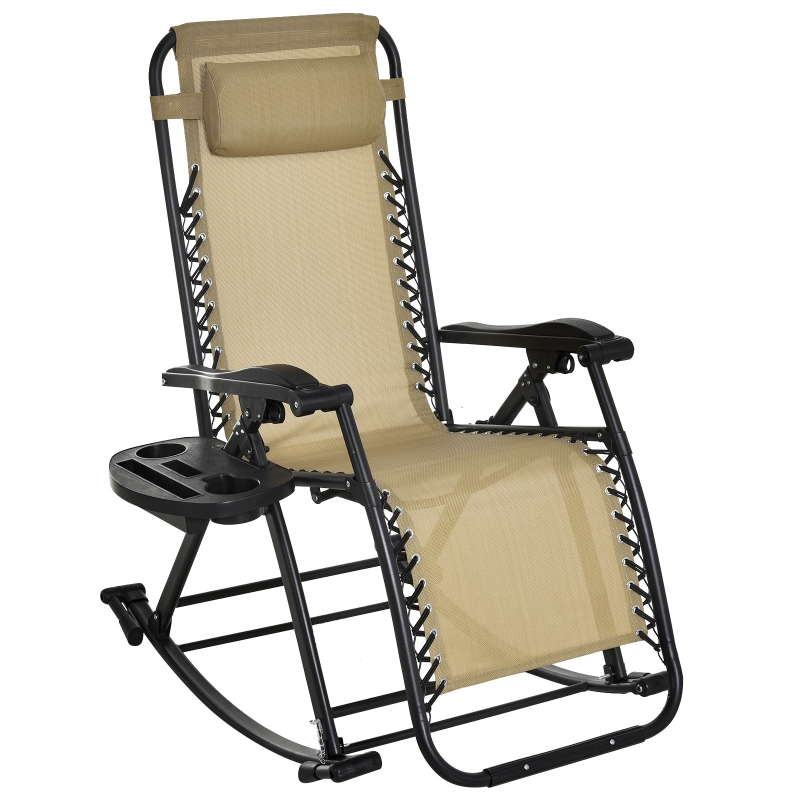 Rocking chair pliable chaise longue zéro gravité 2 en 1