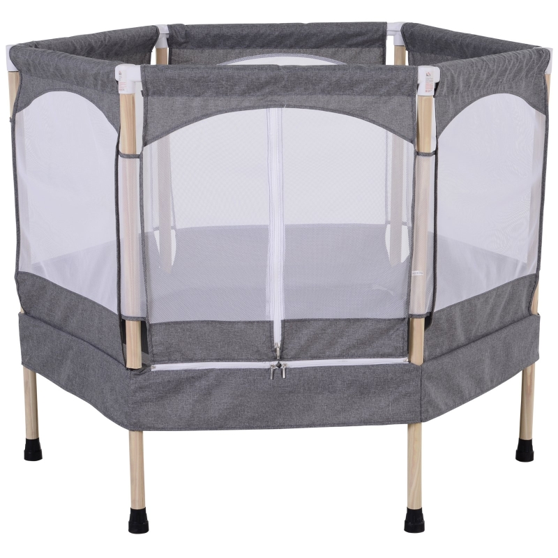 Trampoline jardin enfants Ø 1,40 × 1,62H m bleu