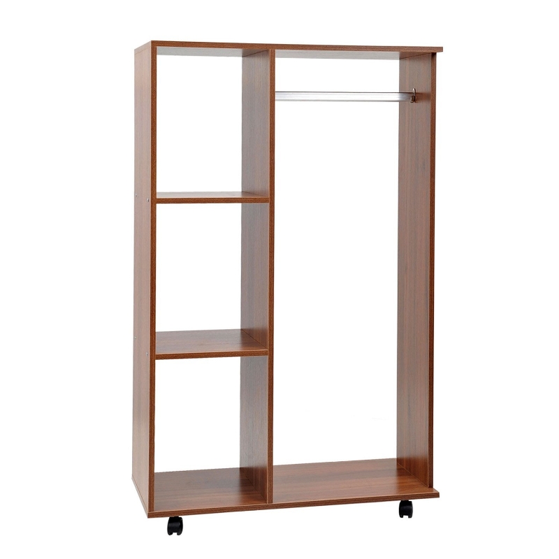 HOMCOM Armoire à Vêtements sur Roulettes 80 x 40 x 128 cm