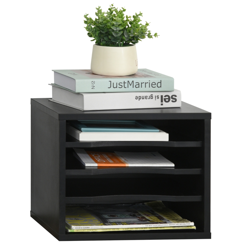 Organiseur bureau 4 niveaux MDF panneaux particules