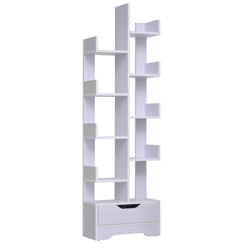 Bibliothèque Étagère de Rangement 46 x 20 x 151 cm Blanc