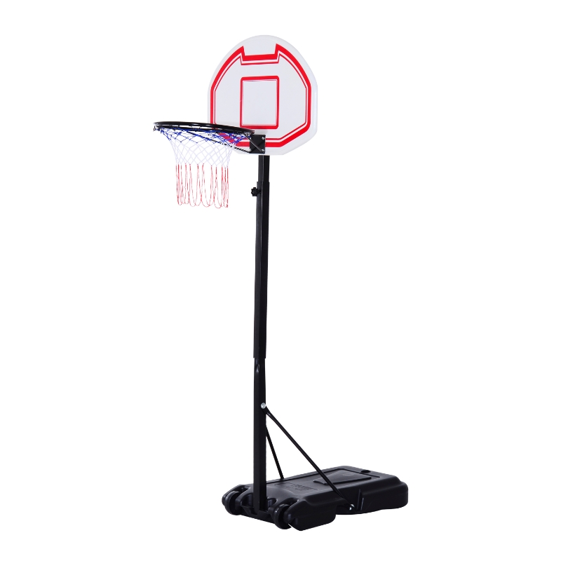 Homcom Panier de Basket-Ball sur Pied Blanc 75 x 45 x 210 cm