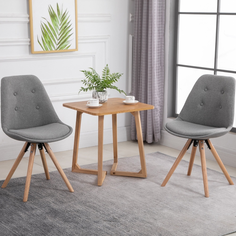 Lot de 2 chaises de salon design scandinave
