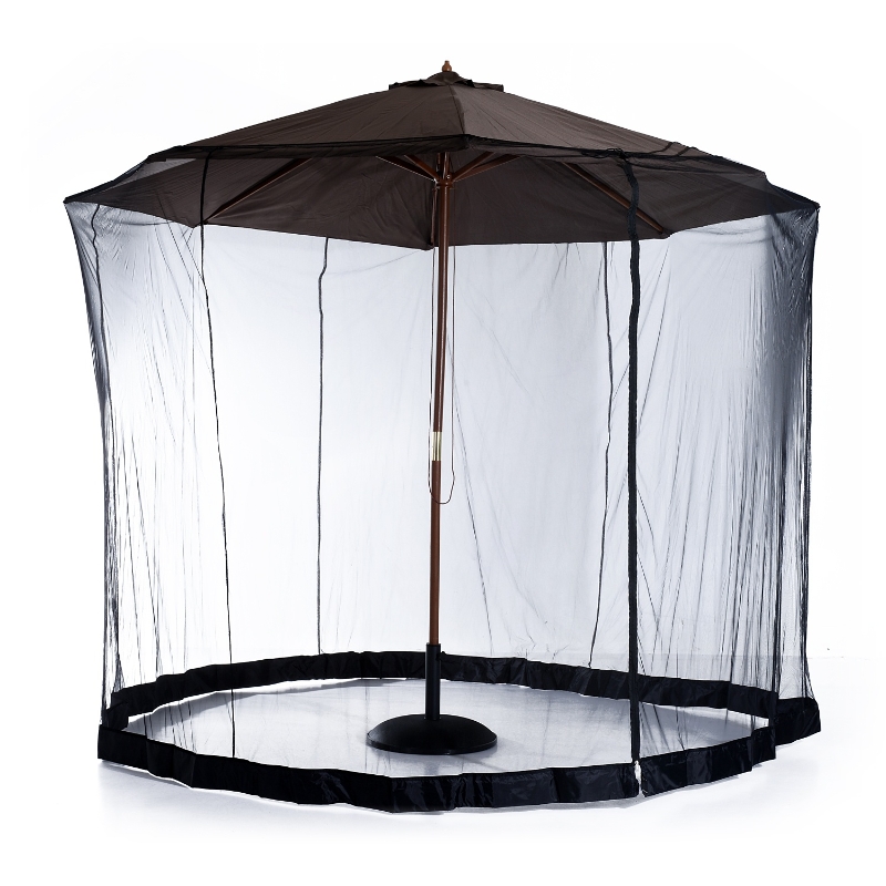 Outsunny Moustiquaire Cylindrique en Bois 3 x 2,3 m