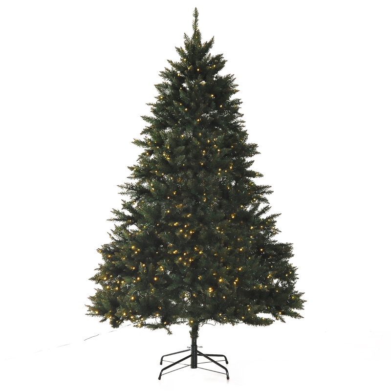 Homcom Sapin de Noël Artificiel 1880 Branches 127 x 127 x 200 cm