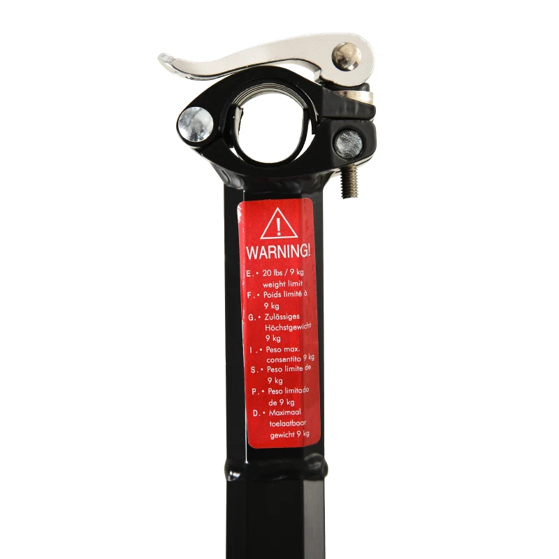 HOMCOM Portaequipajes Posterior para Bicicleta Estante Soporte de Equipajes con Protecciones Laterales Carga 9 kg Aluminio 49x12x14 cm Negro