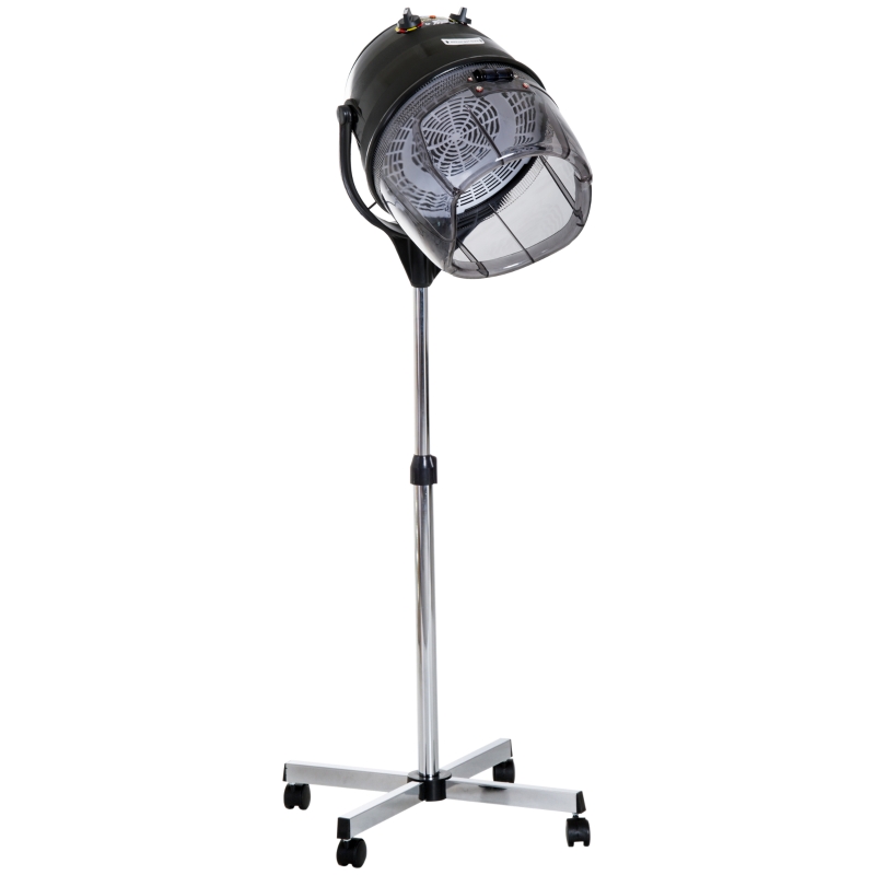 Homcom Sèche-Cheveux Professionel Hauteur Réglable 65 x 65 x 165 cm