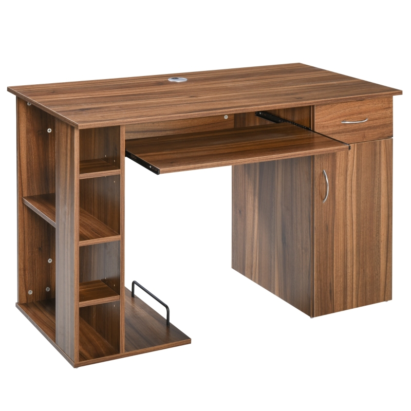 HOMCOM Bureau informatique design multi-rangements