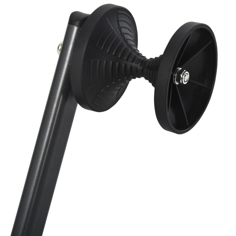 HOMCOM Soporte Suelo para Bicicletas Plegable Portátil Aparcamiento de Rueda para MTB Garaje 39x35x45,5 cm Negro