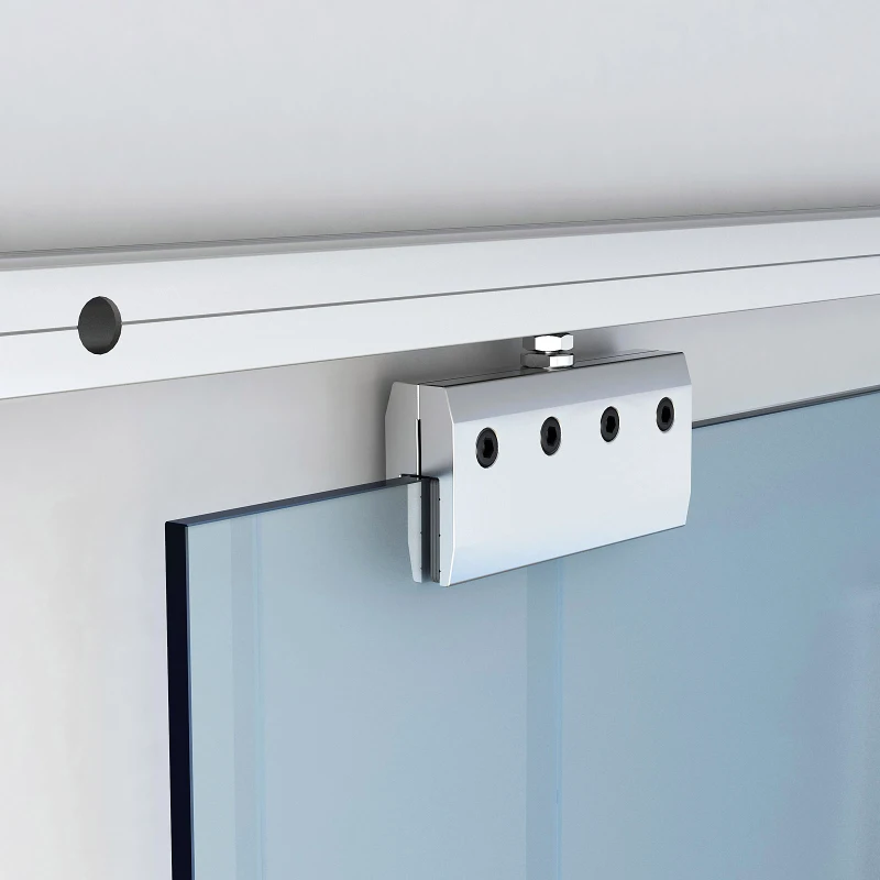 HOMCOM Puerta Deslizante de Vidrio Puerta Corredera Cristal Puertas de Interior Puerta de Granero Estilo Granero 75x210cm Transparente