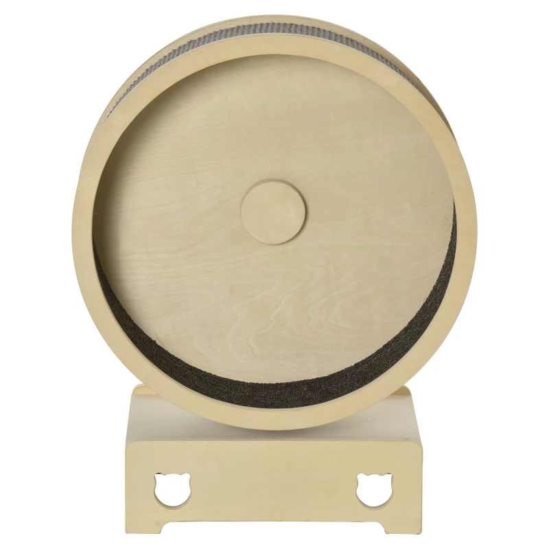 PawHut Cat Tree with Carpet Runway Wooden Sisal-Covered Cat Tower Condo Playground Furniture for Kittens Pets Activity Tree Natural Grey