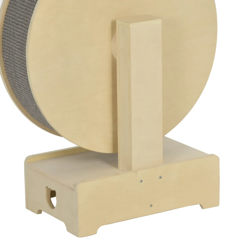 PawHut Cat Tree with Carpet Runway Wooden Sisal-Covered Cat Tower Condo Playground Furniture for Kittens Pets Activity Tree Natural Grey