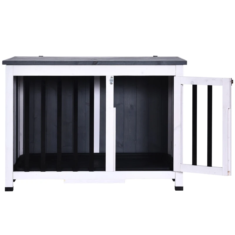 PawHut Solid Wood Dog Cage Pet House Crates Kennel Transport Box Carrier Animal Training