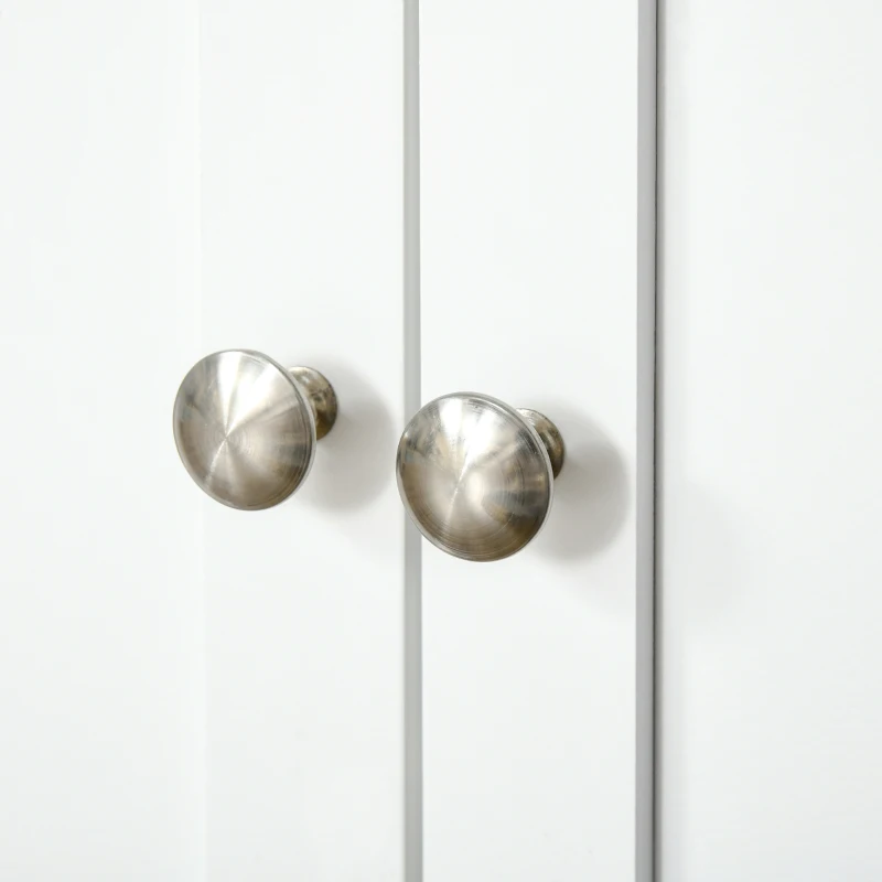 HOMCOM Kitchen Floor Cabinet Side Storage Cupboard Multi-use Sideboard Table with Solid Wood Top, Adjustable Shelf,Drawer for Dining Room, Living Room,Hallway