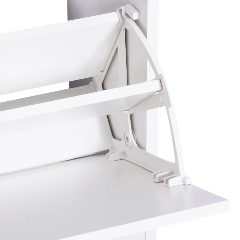 HOMCOM 3-In-1 Hallway Furniture Set Coat Rack Mirror Shoes Cabinet Storage Organiser White