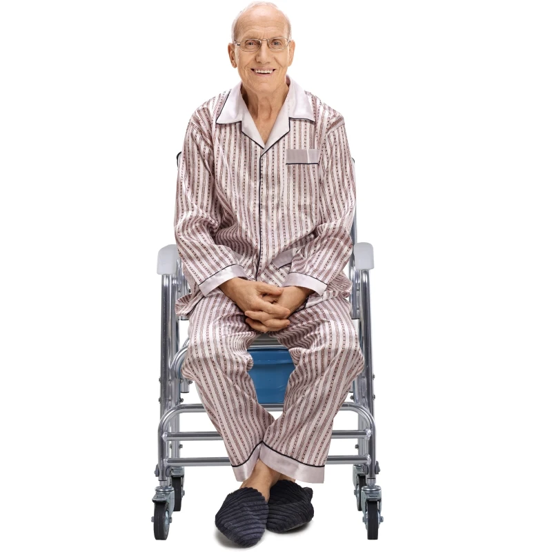 HOMCOM Personal Mobility Assist Commode Shower Transport Medical Rolling Chair Over The Toilet