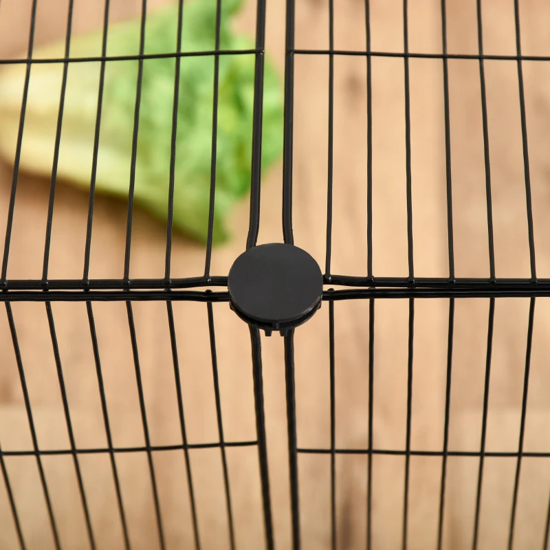 PawHut Pet Playpen DIY Small Animal Cage Metal Wire Yard Fence Playhouse with Door Non-slip Pad Indoor Outdoor for Kitten Bunny Chinchilla Guinea Pig