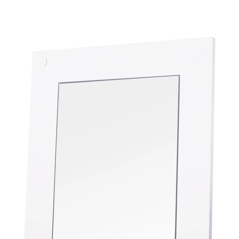 HOMCOM 3-In-1 Hallway Furniture Set Coat Rack Mirror Shoes Cabinet Storage Organiser White