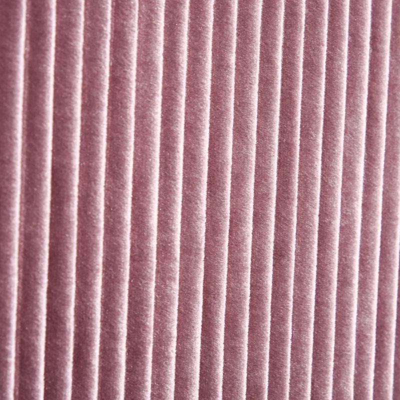 HOMCOM Rectangle Storage Ottoman Mid-century Modern Bench Stool Velvet Footrest Bedroom Living Room Furniture,Pink