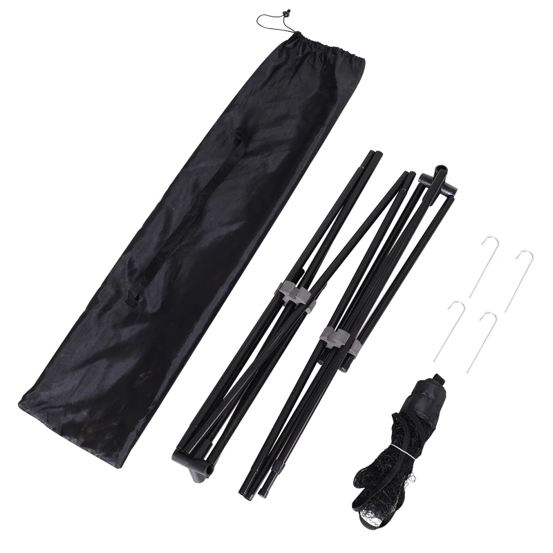 HOMCOM 4m Adjustable Foldable Portable Sports Net Set for Badminton Tennis Volleyball with Carry Bag Easy to Set Up