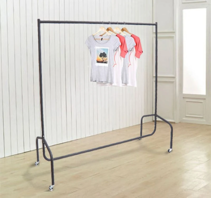 HOMCOM HEAVY DUTY 4FT 5FT 6FT CLOTHES GARMENT DRESS HANGING RAIL DISPLAY STAND RACK NEW 140KG 308lb (Long: 4ft(120cm))
