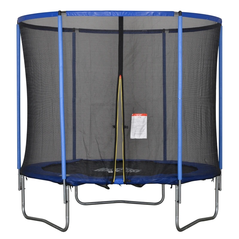 HOMCOM 244cm Trampoline for Kids and Adult with Safety Enclosure Net Spring Pad Waterproof Jump Mat for Outdoor Indoor Use