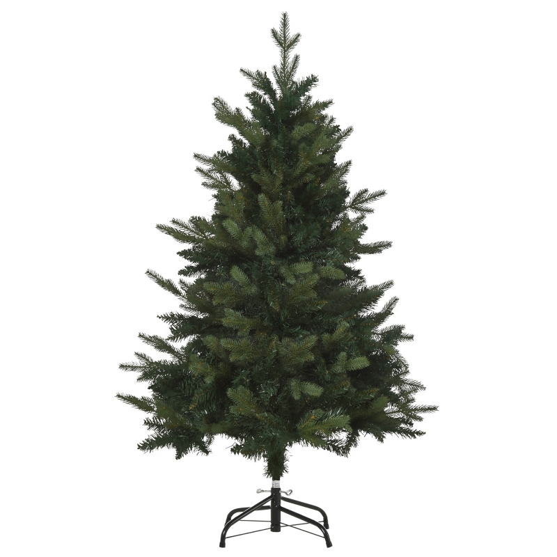 HOMCOM HOMCM 1.2M Artificial Christmas Tree PE PVC Branches Holiday Decoration with Foldable Metal Stand