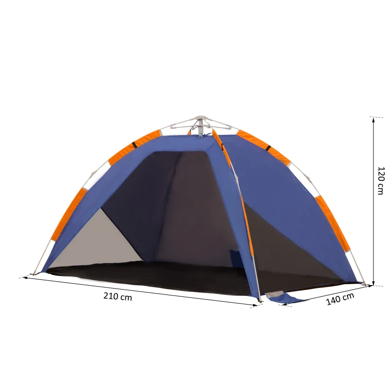 Outsunny 2-3 Person Instant Set Up Mechanism Family Camping Tent Waterproof Lightweight Carrying Bag Mesh Window Sun Shade Outdoor