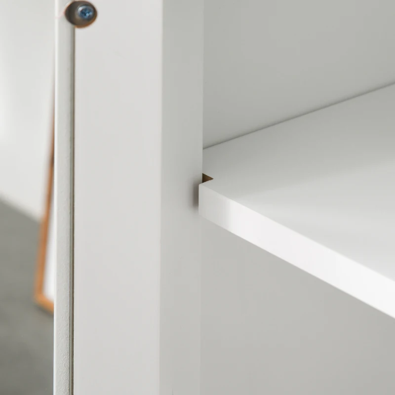 HOMCOM  Kitchen Sideboard Storage Cabinet with Glass Door and Adjustable Shelf for ,Diningroom,Living Room