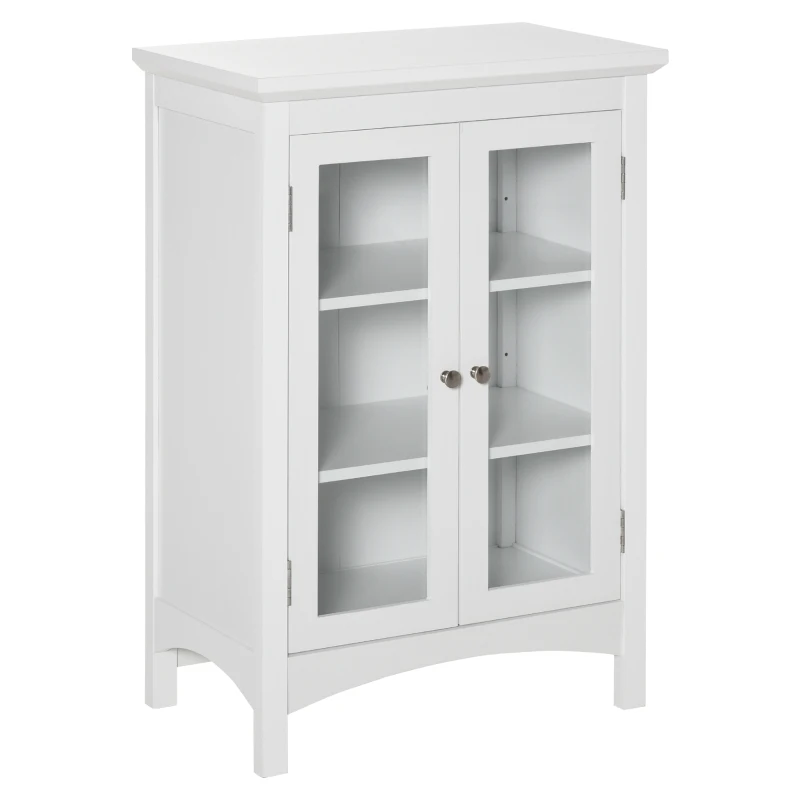 HOMCOM  Kitchen Sideboard Storage Cabinet with Glass Door and Adjustable Shelf for ,Diningroom,Living Room