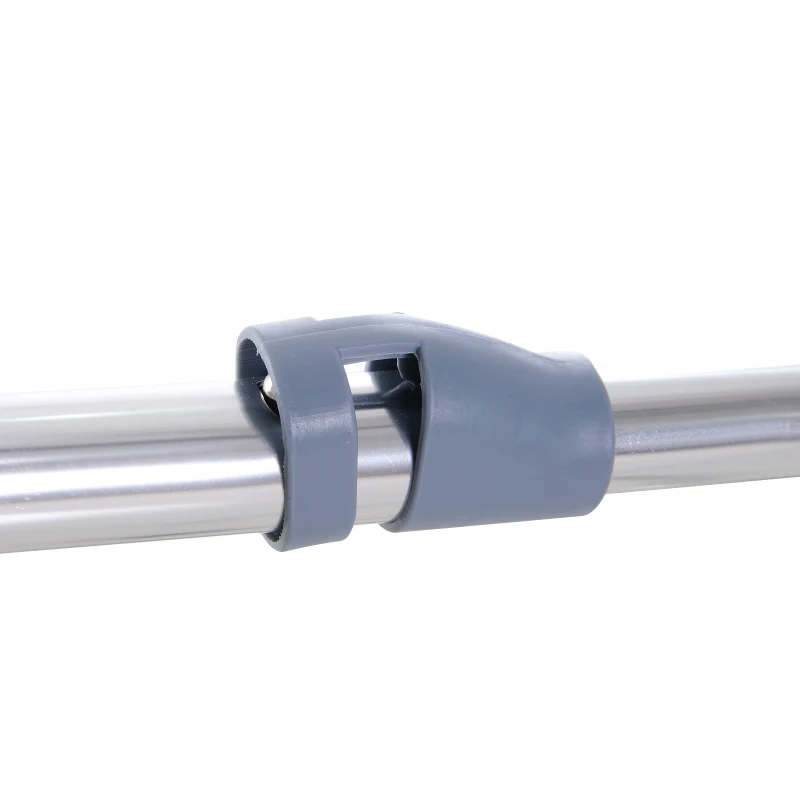 HOMCOM Folding Lightweight Aluminium Walking Assist Walking Frame Walker Mobility Aid Height Adjustable w/ 2 Front Wheels