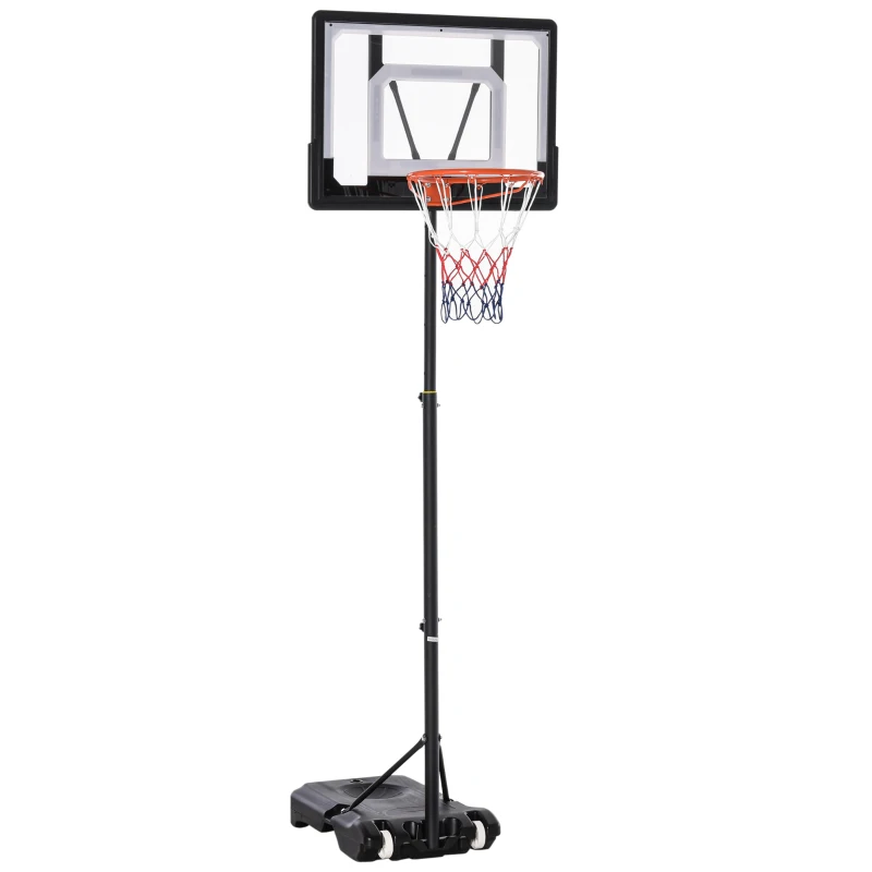 HOMCOM Basketball Stand 5.1ft-6.9ft Adjustable Basketball Hoop w/ 33Inch Backboard