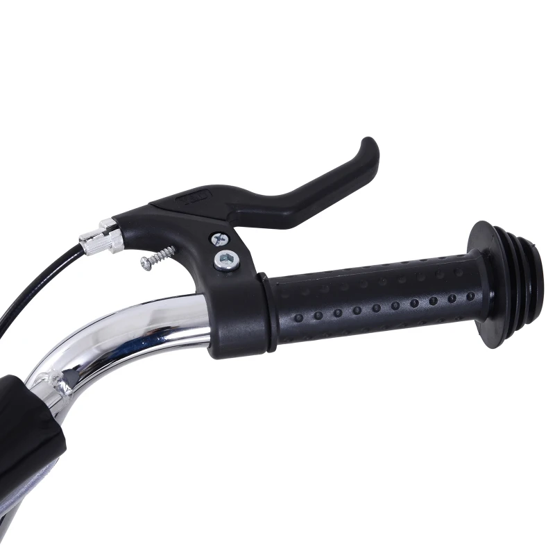 HOMCOM Trotinete com 2 Rodas de 16 Polegadas Trotinete para Crianças com Altura Ajustável e Freio 143x58x92-100 cm Preto