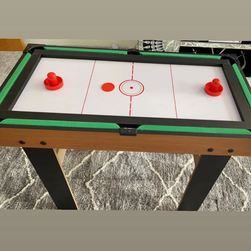 HOMCOM Mesa Multijogo 4 em 1 Inclui futebol mesa Air Hocker Ping-Pong e Bilhar – Jogo de Madeira – 87x43x73cm