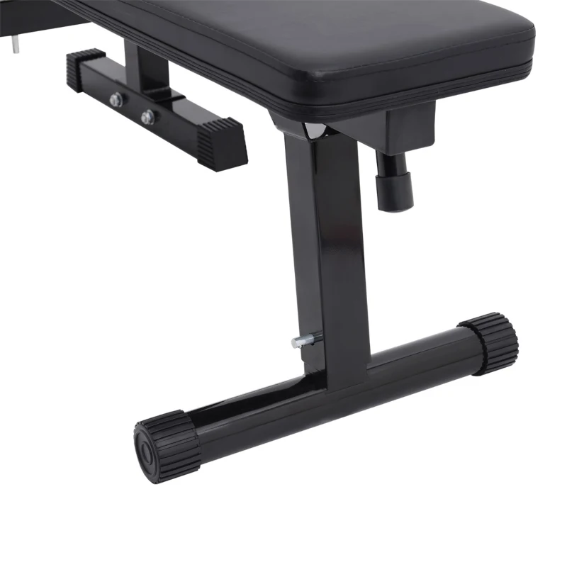 HOMCOM Banco de Musculação Dobrável Bancos Musculação Treino Máquina centro de Fitness Gym 123,6x56x90-111 cm