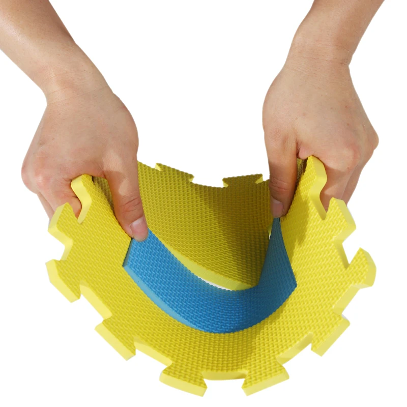 HOMCOM Tapete de quebra-cabeça infantil  de borracha 36 peças de 31x31x1cm Números de 0 a 9 e 26 Letras do alfabeto 3,24㎡ multicolor