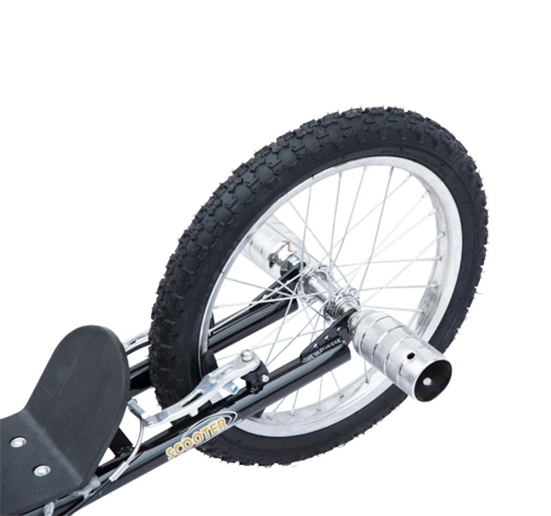 HOMCOM Trotinete com 2 Rodas de 16 Polegadas Trotinete para Crianças com Altura Ajustável e Freio 143x58x92-100 cm Preto