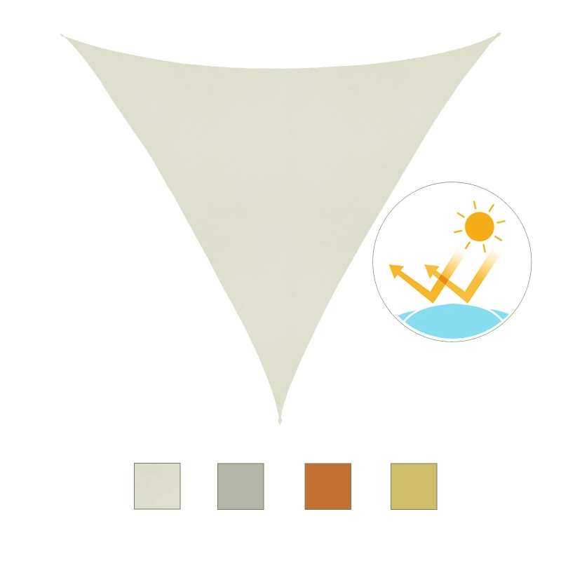 Outsunny Toldo Vela triangular 6x6x6 m para Varanda Jardim Campismo creme